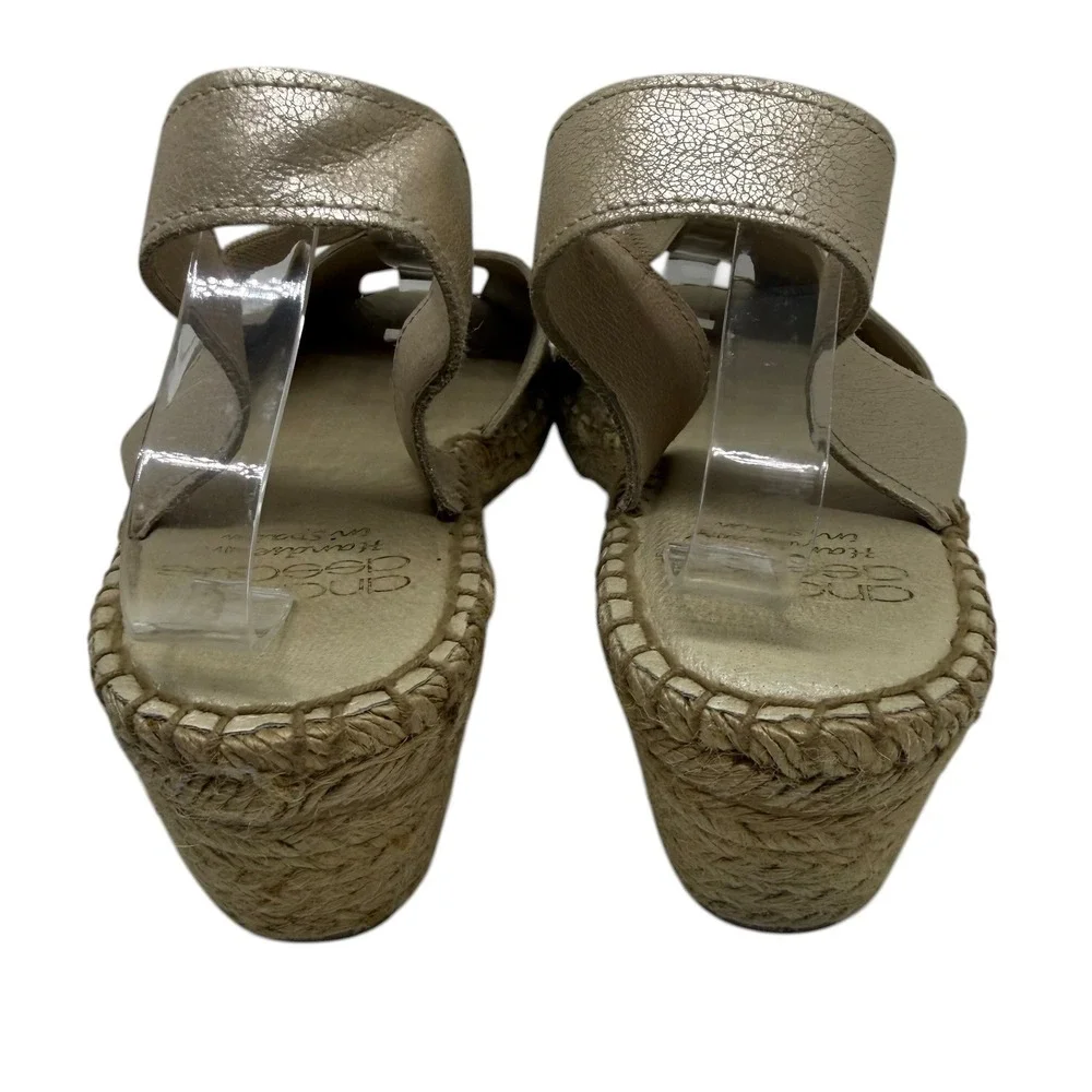 Andre Assous Dainty Espadrilles‎ Wedge Suede Shimmer Size 41 / US 10